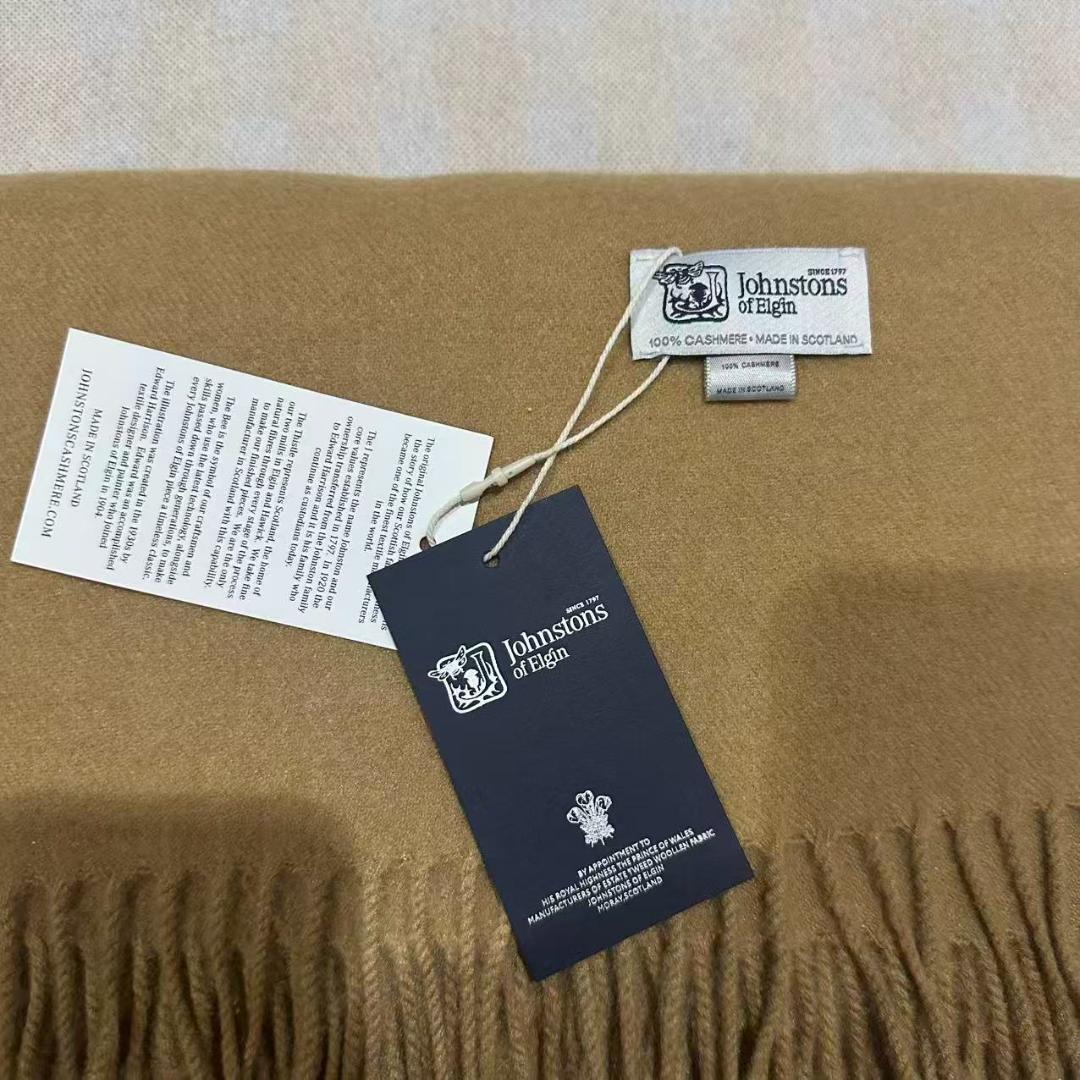 中*品様 Johnstons ジョンストンズ カシミア キャメルカラー 大判マフ