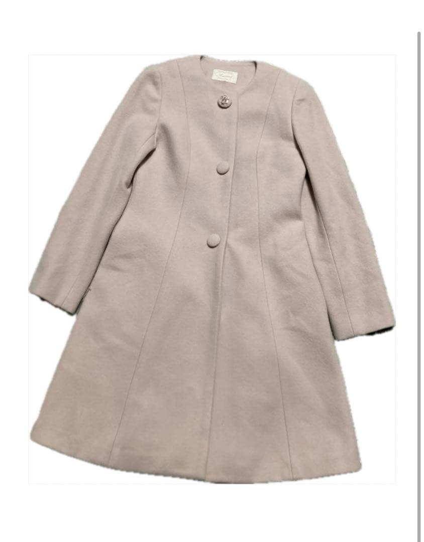 Aveniretoile アベニールエトワール フレアノーカラーコート ピンク