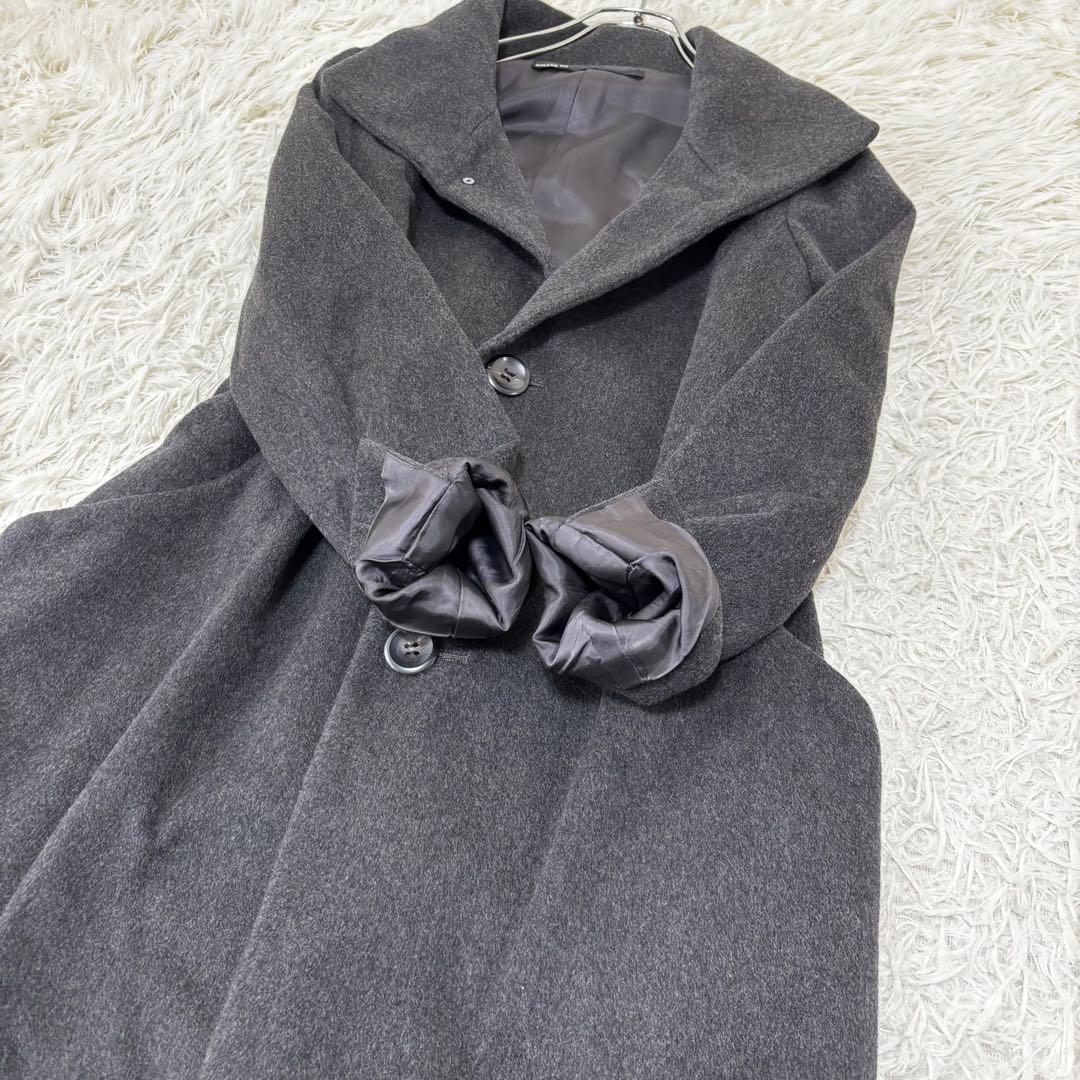 GALERIE VIE✨カシミヤ100 ロングコートショールカラー　ダークグレー