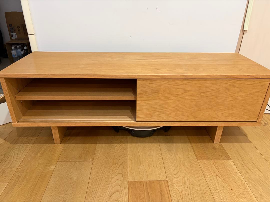 無印良品 オーク材 AVラック 薄型 (引戸) テレビボード