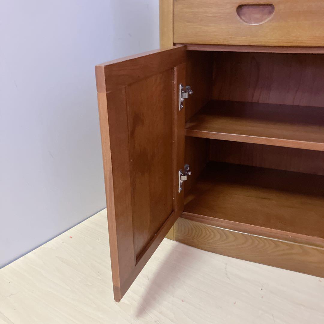 天然木　キャビネット　電話台 FAX台　コンソール　サイドチェスト　レンジ台