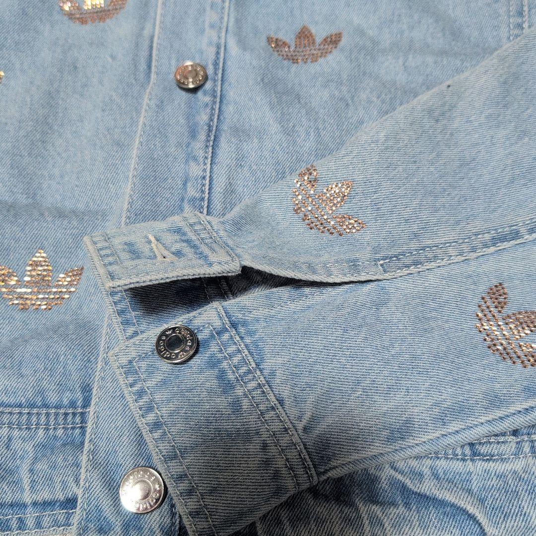 希少 adidasoriginalsデニム ラインストーン ジャケット Gジャン