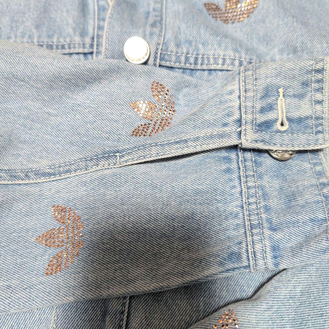 希少 adidasoriginalsデニム ラインストーン ジャケット Gジャン