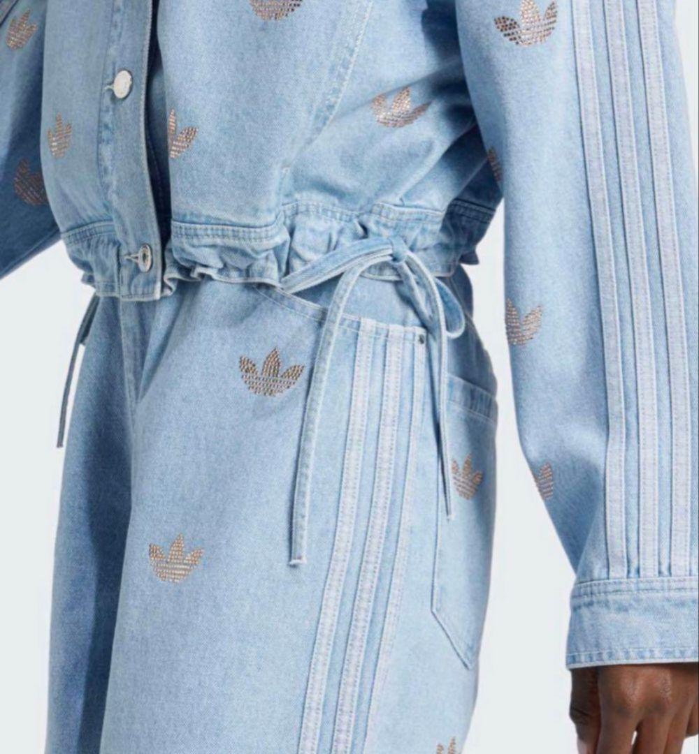 希少 adidasoriginalsデニム ラインストーン ジャケット Gジャン