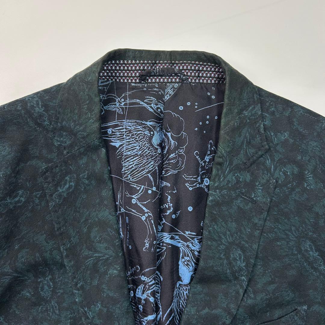 美品✨ XLサイズ ETRO テーラードジャケット ペイズリー柄 裏地 星座柄