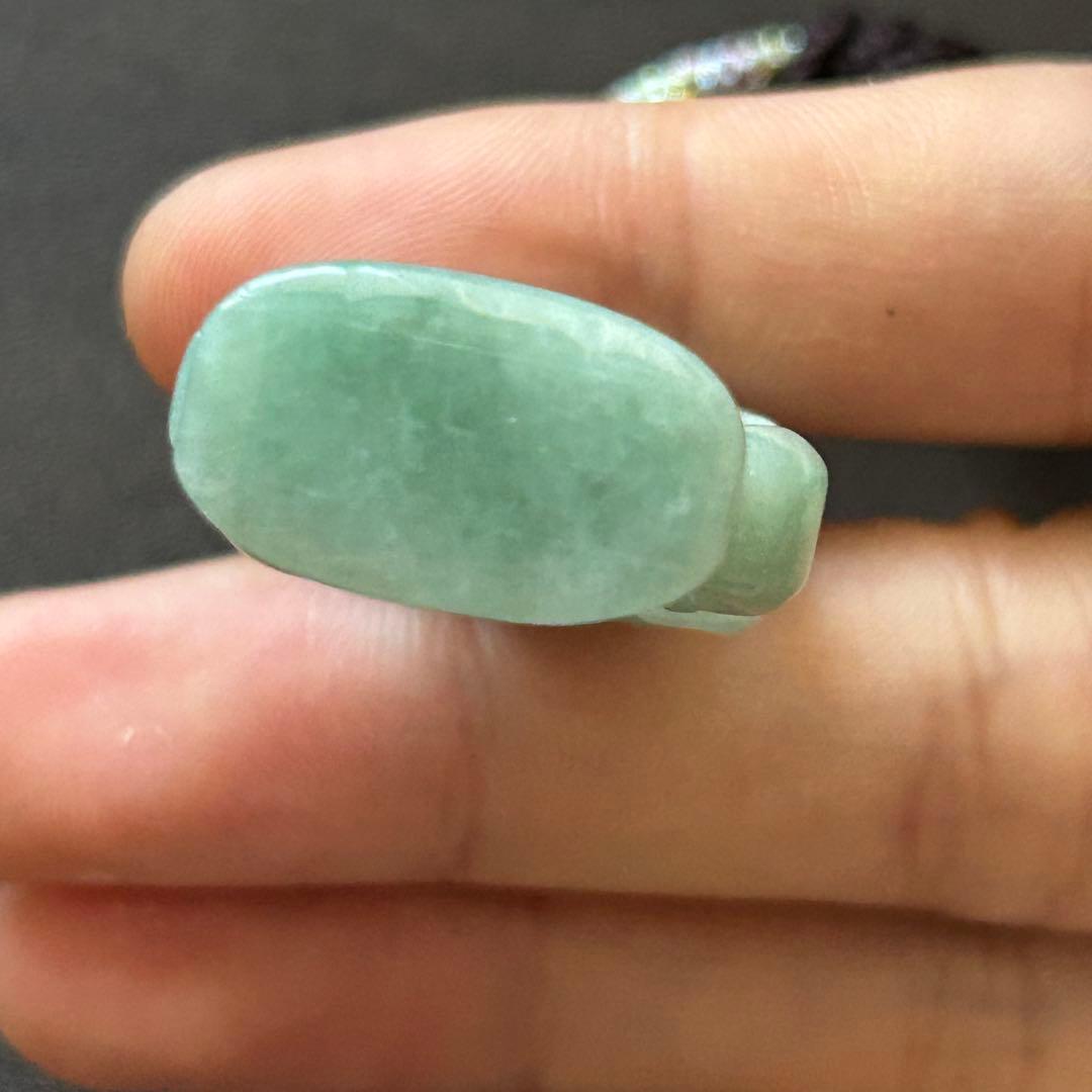 本翡翠ペンダント　馬さん　無含浸　無着色　ミャンマー産