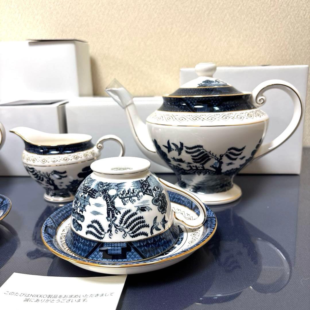 ニッコー 【NIKKO】山水シリーズ ティーセット 陶磁器5点セット