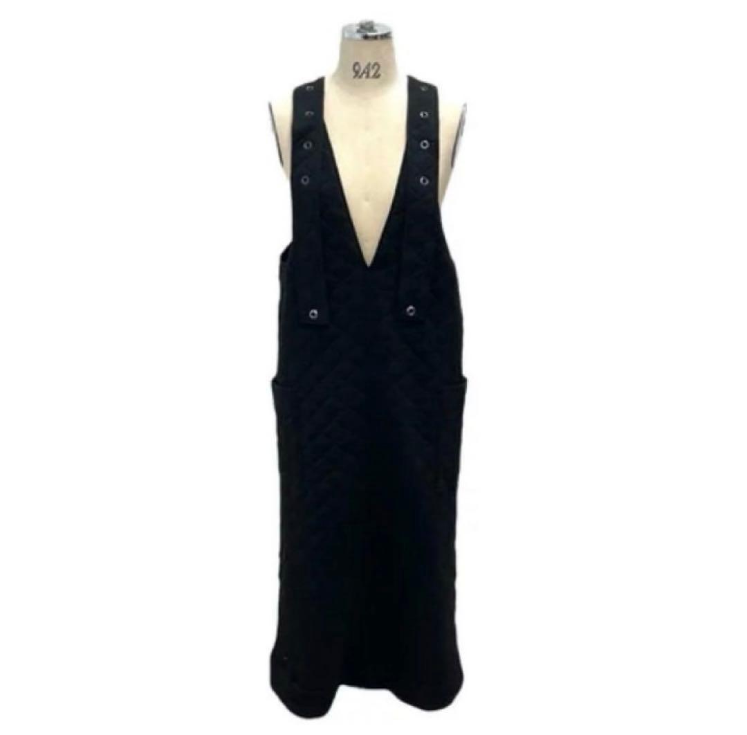 ayane アヤン キルト地ジャンパースカート ブラック　40