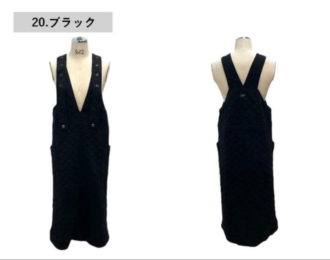 ayane アヤン キルト地ジャンパースカート ブラック　40