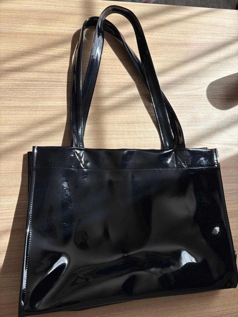 ね*こ様 ブラックトートバッグ SEE YOU YESTERDAY