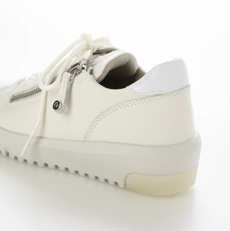 fitfit 新品24cm◆サイドジップレザースニーカー700 （ホワイト）