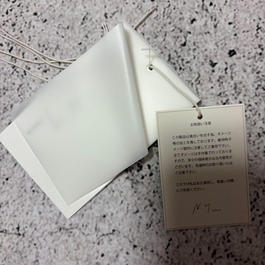 アンセルム　試着のみ　ダメージ加工　ワッフルクルーネックT タグあり