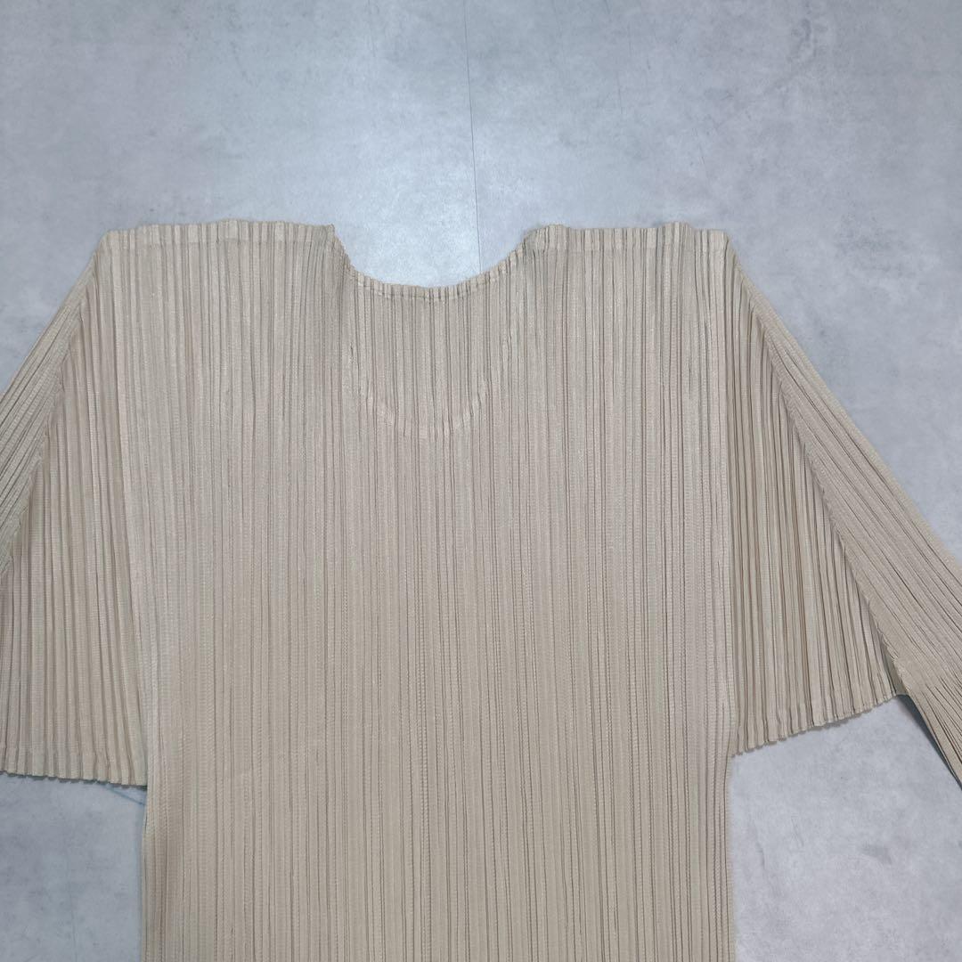PLEATS PLEASE プリーツプリーズ 長袖 カットソー ベージュ 4