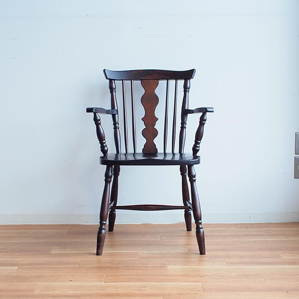 北海道民芸家具 アームチェア 樺材 ウィンザーチェア 肘掛椅子 和モダン