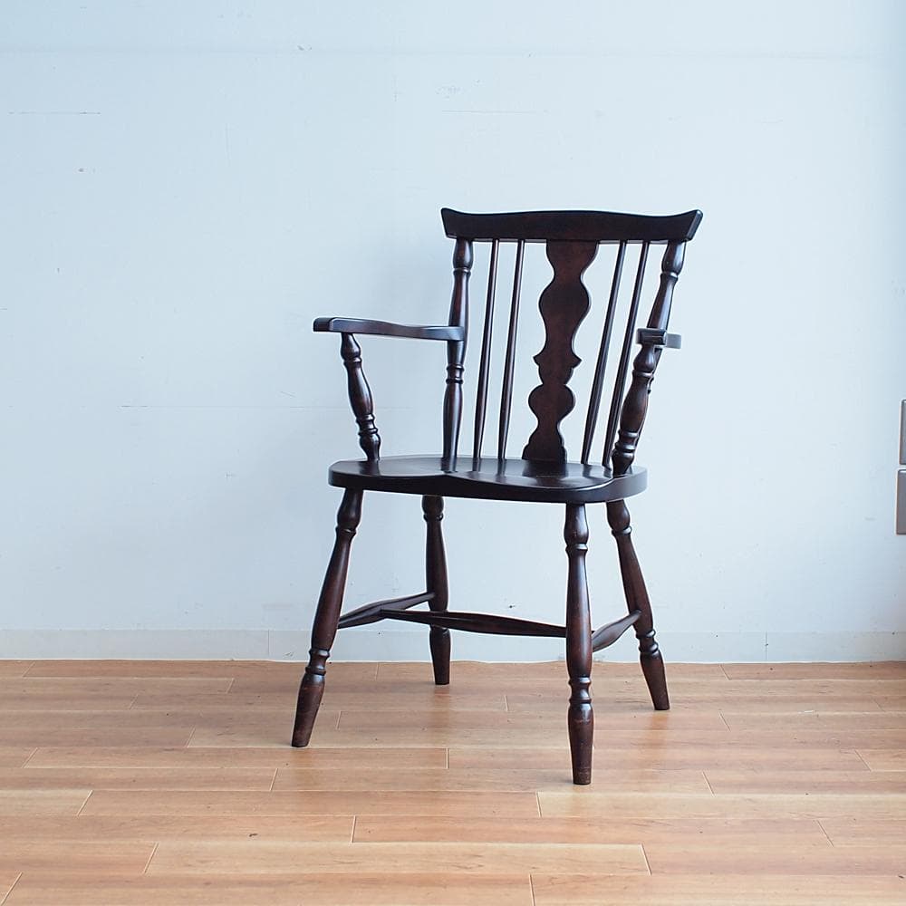 北海道民芸家具 アームチェア 樺材 ウィンザーチェア 肘掛椅子 和モダン