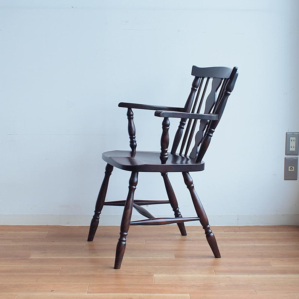 北海道民芸家具 アームチェア 樺材 ウィンザーチェア 肘掛椅子 和モダン