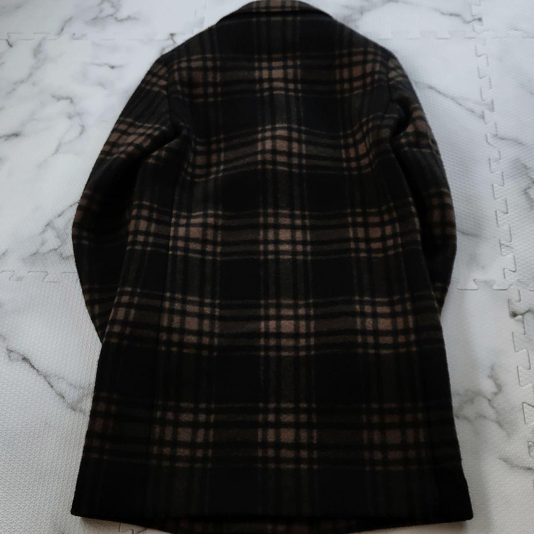 美品✨現行タグ HUGO BOSS チェスターコート マルチチェック 肌触り◎