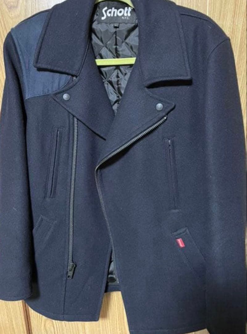 stussy schott ウールライダースジャケット