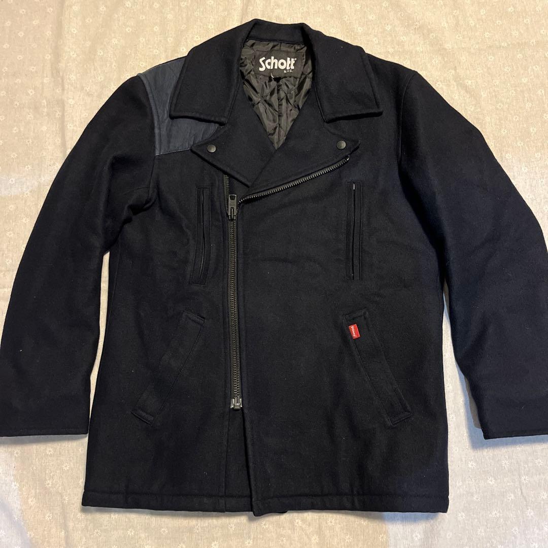 stussy schott ウールライダースジャケット