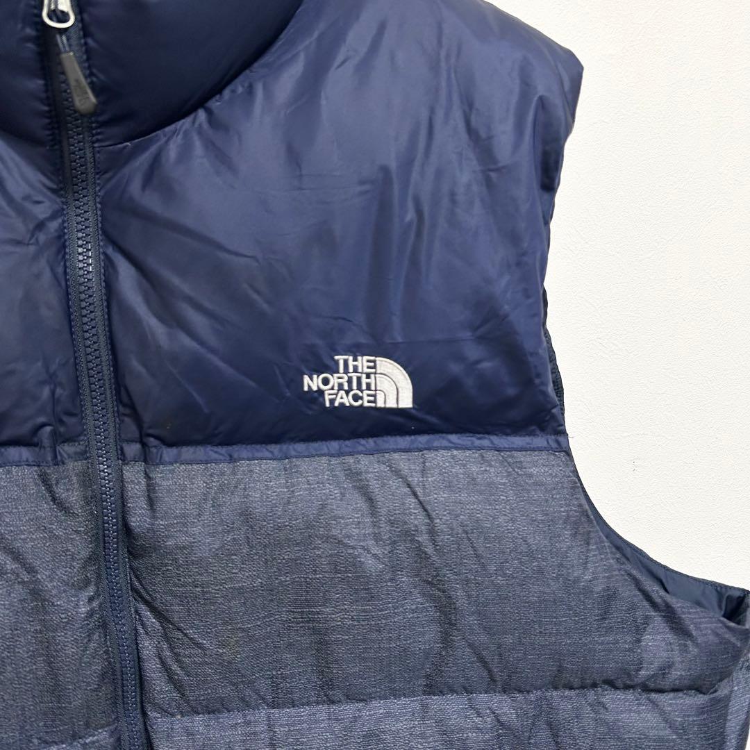 日本未入荷　US規格　ノースフェイス　ヌプシダウンベスト　700FP デニム生地