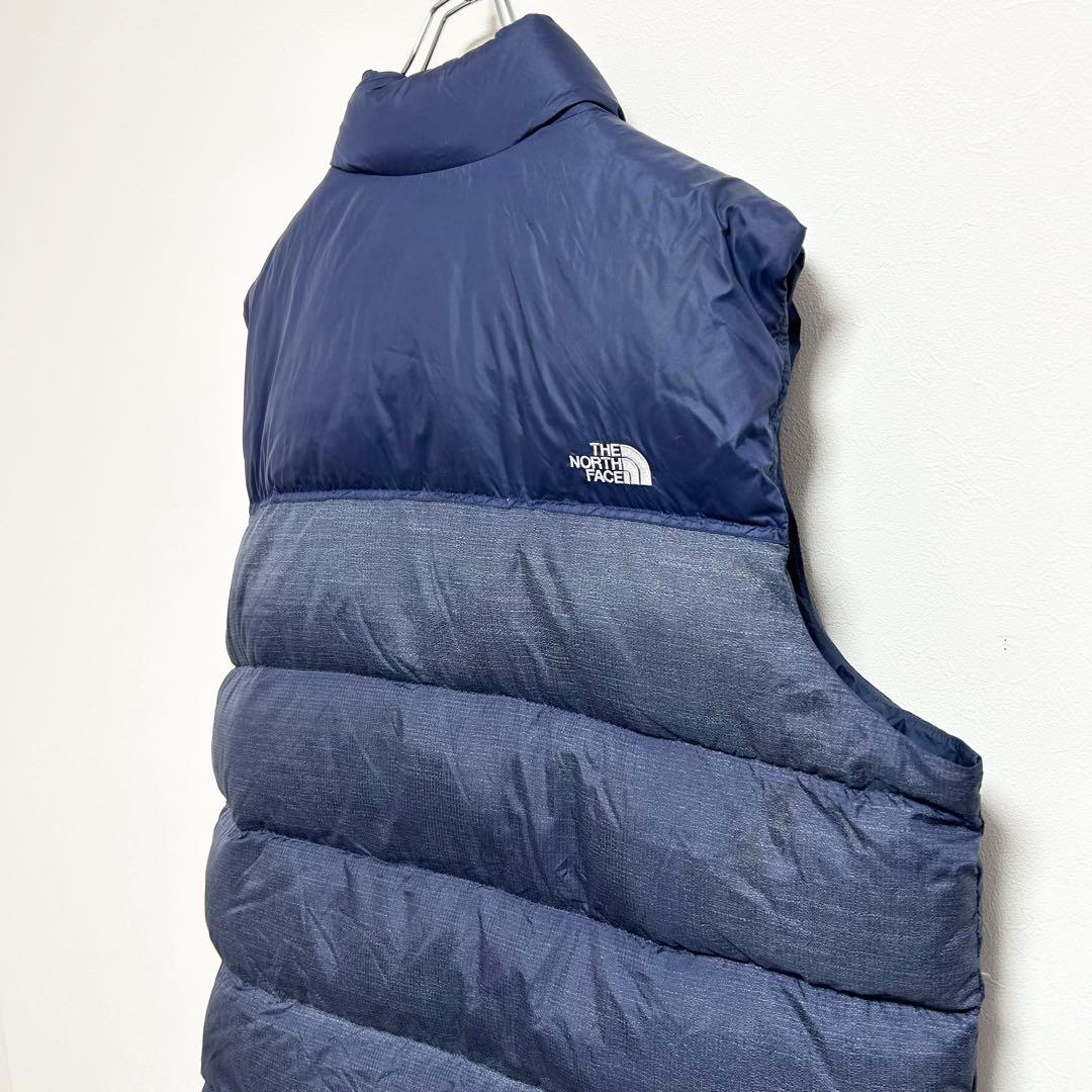 日本未入荷　US規格　ノースフェイス　ヌプシダウンベスト　700FP デニム生地