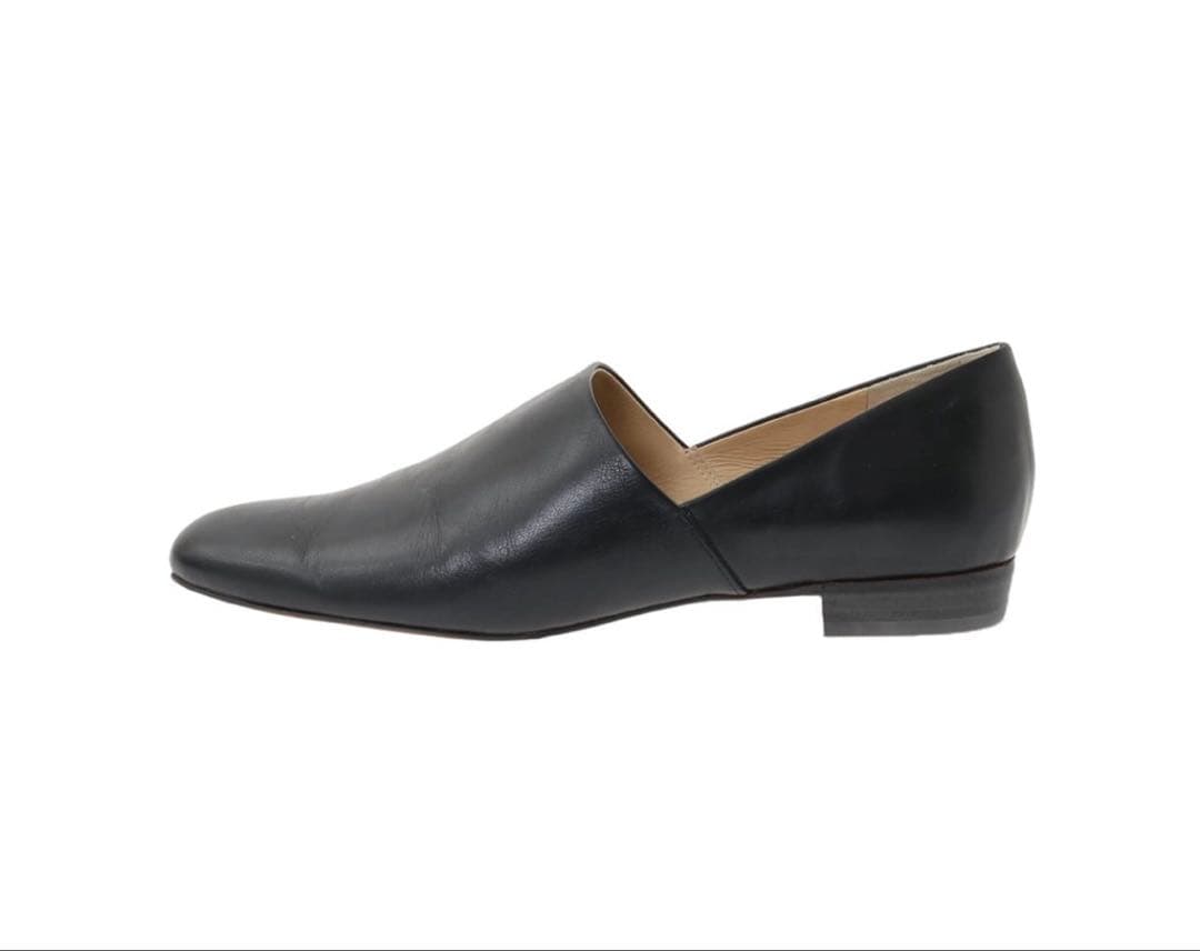 靴 CLANE SIDE CUT STACKED HEEL FLAT SHOES
