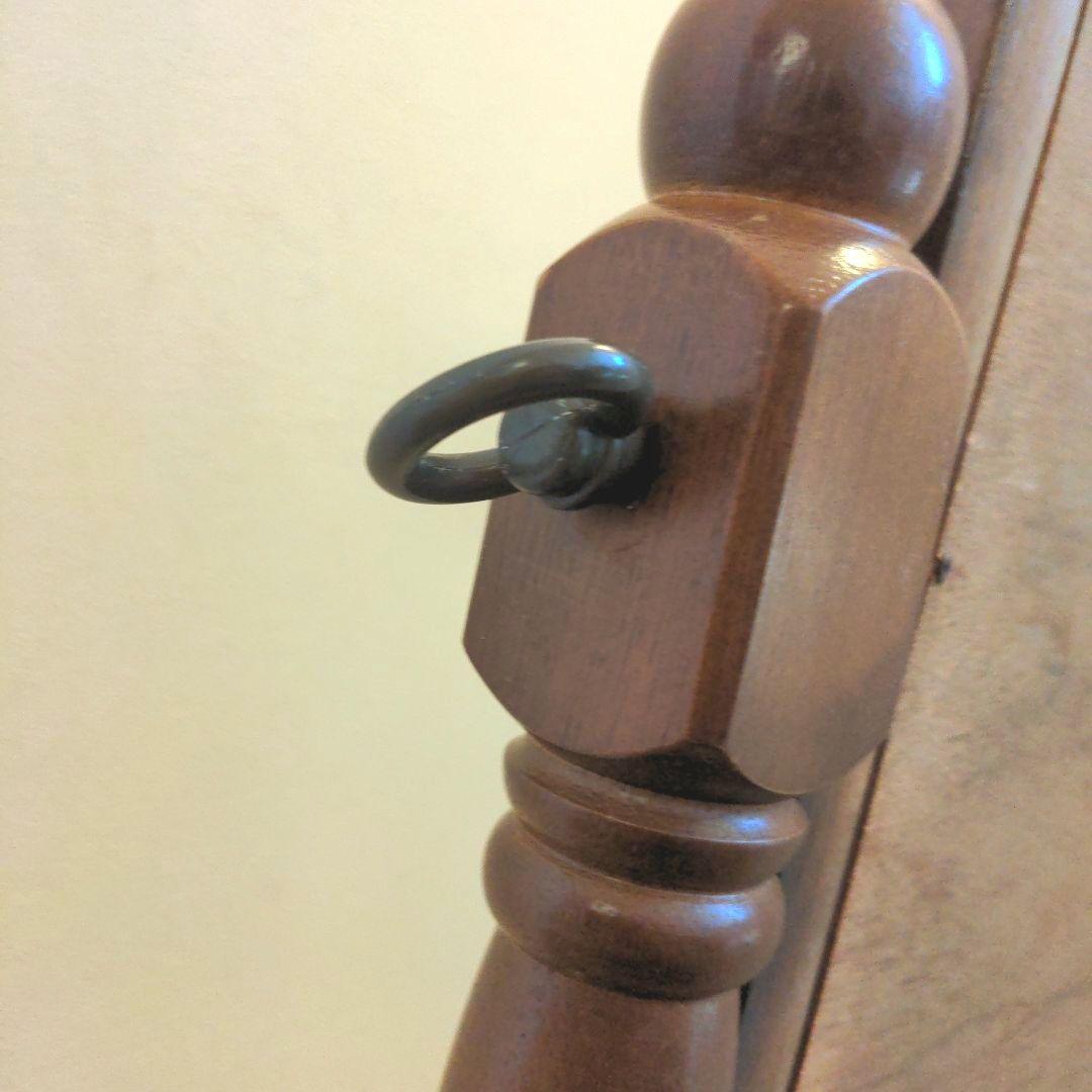 【専用】レトロ姿見　木製オーバルスタンドミラー ブラウンアンティーク　楕円