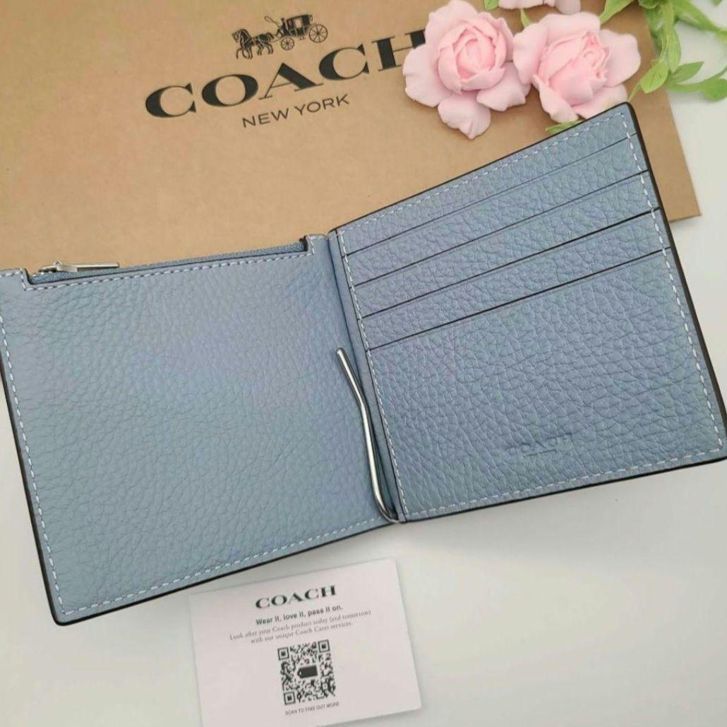 新商品　COACH　マネークリップ　折り財布　正規品