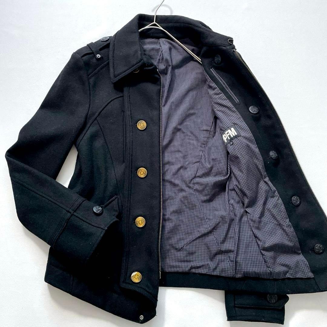【だう】PPFM　金ボタン ナポレオンジャケット y2k ブラック S