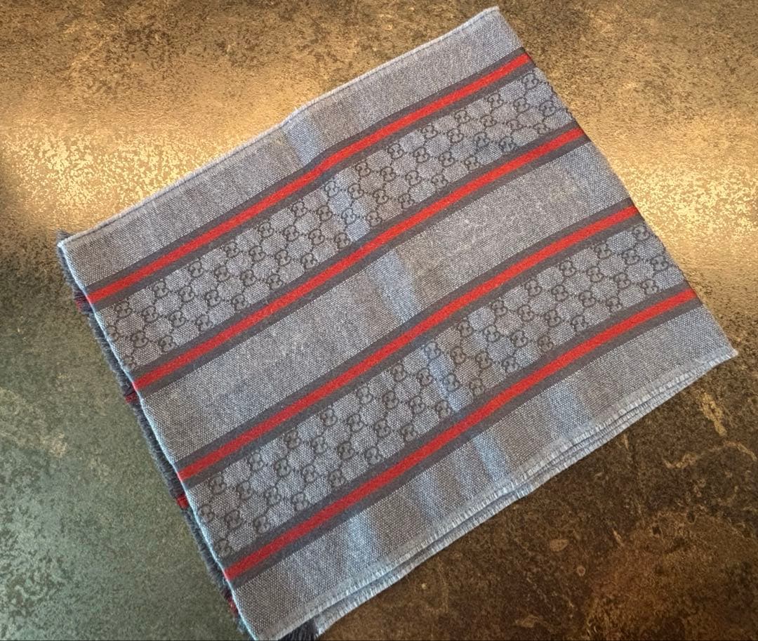 【専用】GUCCI/グッチ ＊ マフラー ＊ シェリーライン ＊ ウール/シルク