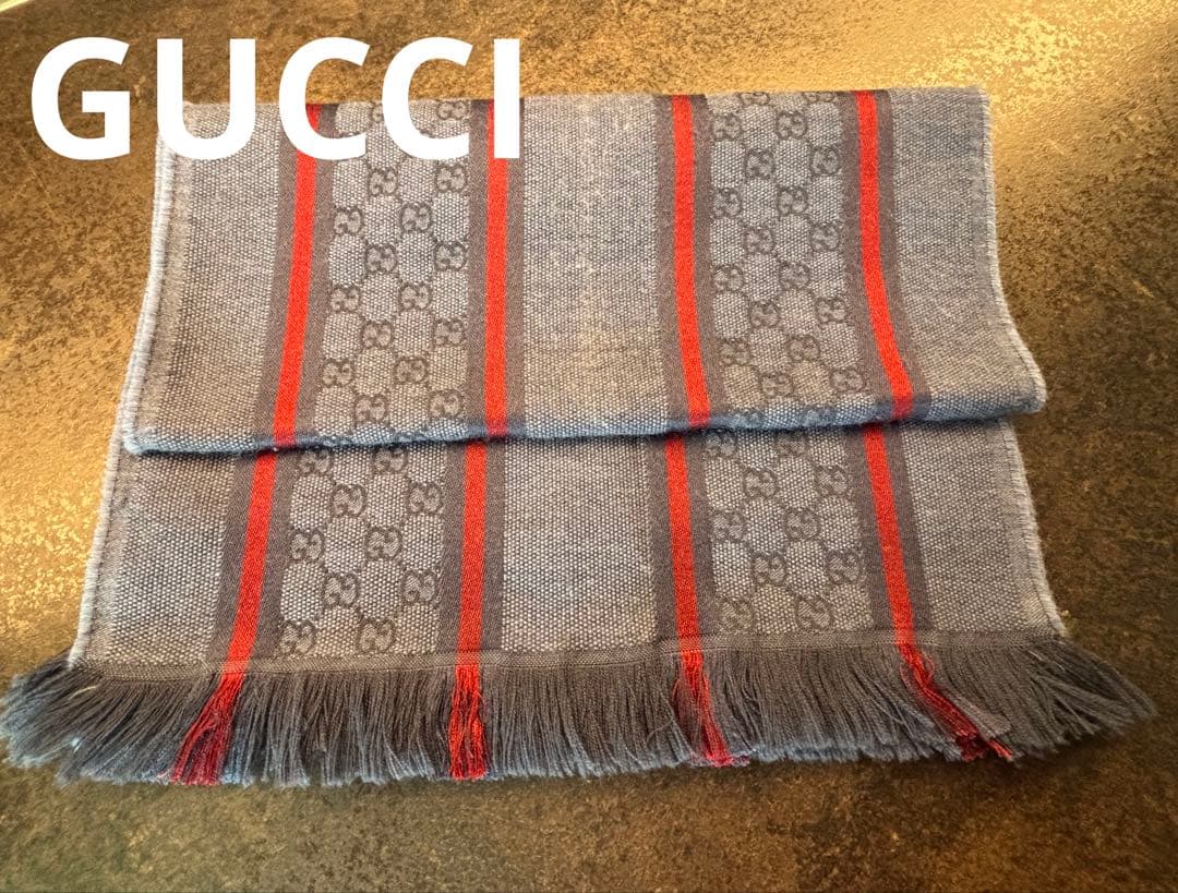 【専用】GUCCI/グッチ ＊ マフラー ＊ シェリーライン ＊ ウール/シルク