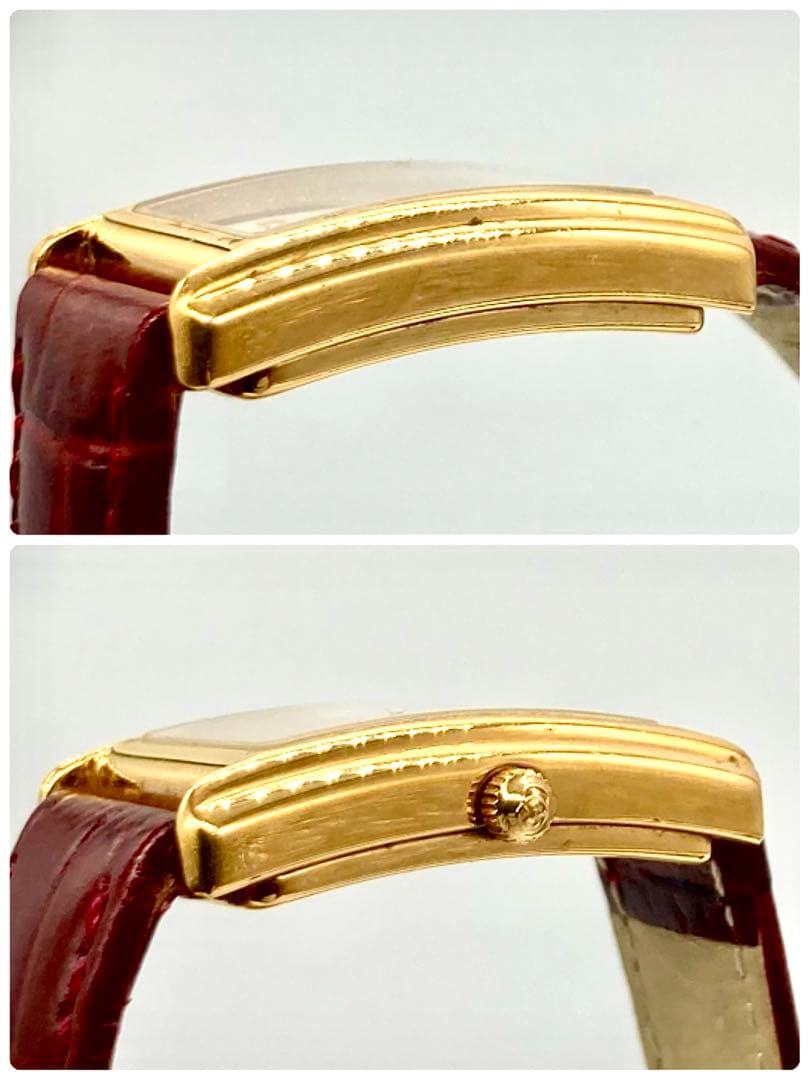 【稼動】 グッチ 2600L 腕時計 QZ スクエア シルバー文字盤 ゴールド