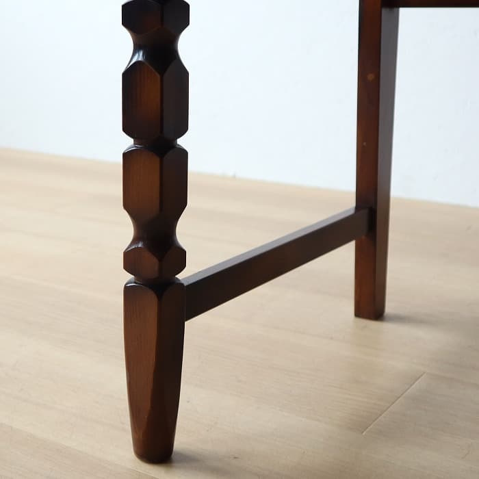 カリモク コロニアル ダイニングチェア レトロ ストライプ モケット