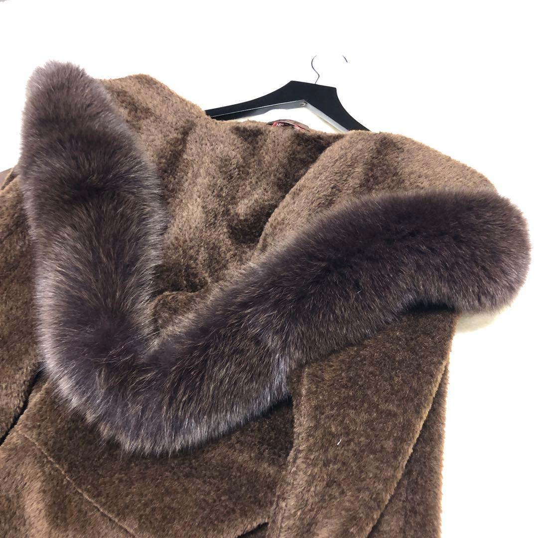 未使用級　マックスマーラ　ロングコート　テディベア　コクーンコート　ココア✨