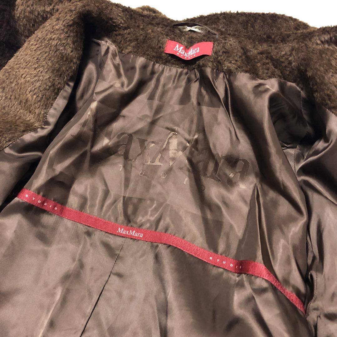 未使用級　マックスマーラ　ロングコート　テディベア　コクーンコート　ココア✨