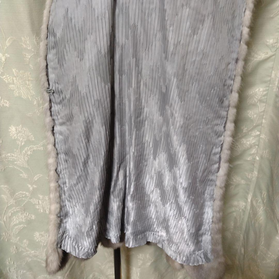 新同✩ミンク✩ファーショール✩サファイアミンク✩留め具有✩裏地も素敵✩スカラップ