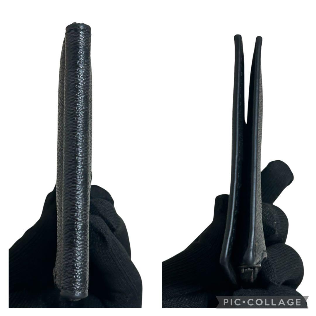 未使用級　極美品　コーチ　マネークリップ　財布　PVC　シグネチャー　黒