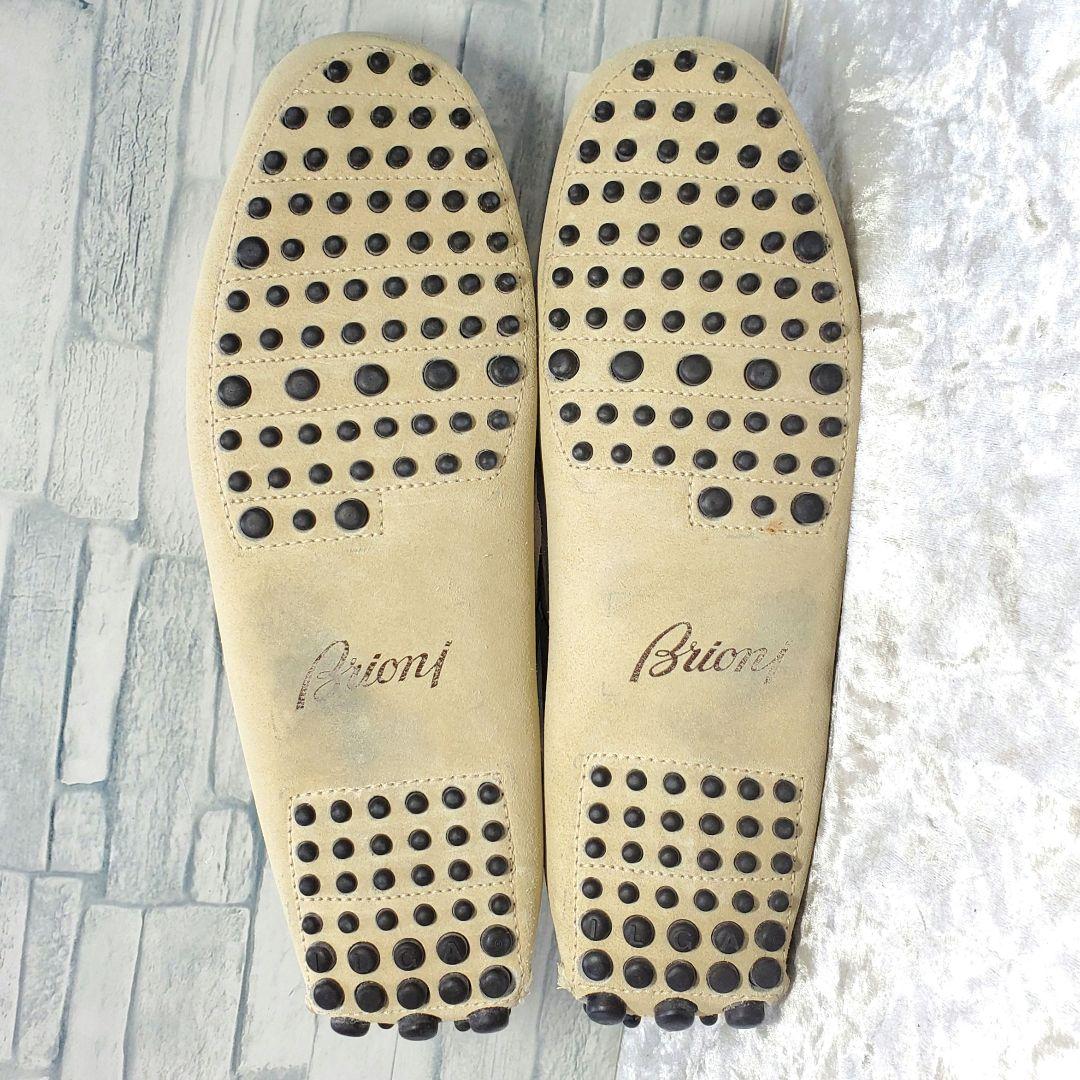 【極美品】✨BRIONI ブリオーニ 25cm ドライビングシューズ 40 白系