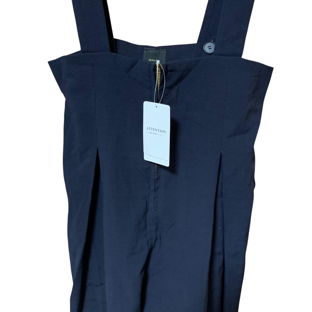 Spick & Span 梳毛ライクサロペット ネイビー size38 新品