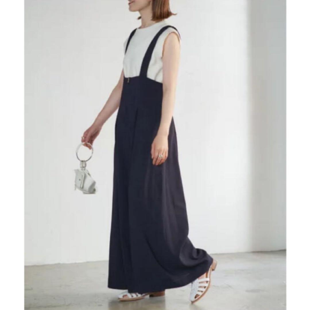 Spick & Span 梳毛ライクサロペット ネイビー size38 新品