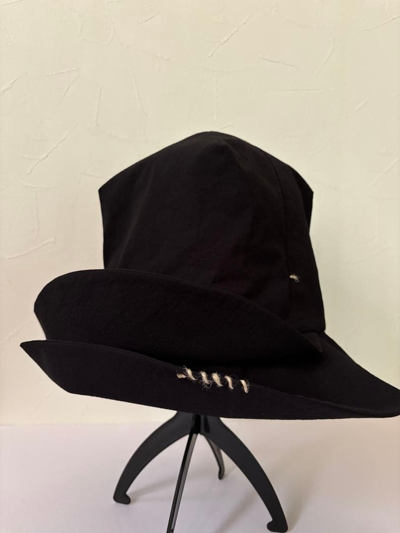 【試着のみ】PUTON／プットオン　ハット　綿　　黒　お洒落