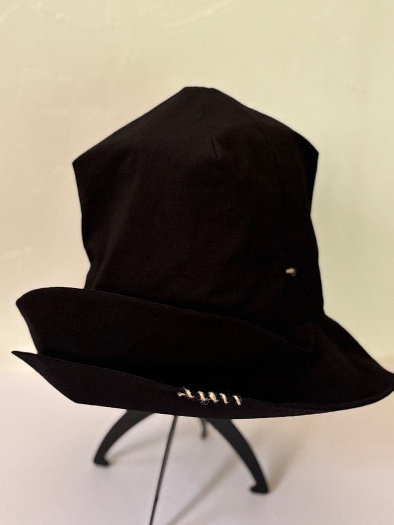 【試着のみ】PUTON／プットオン　ハット　綿　　黒　お洒落