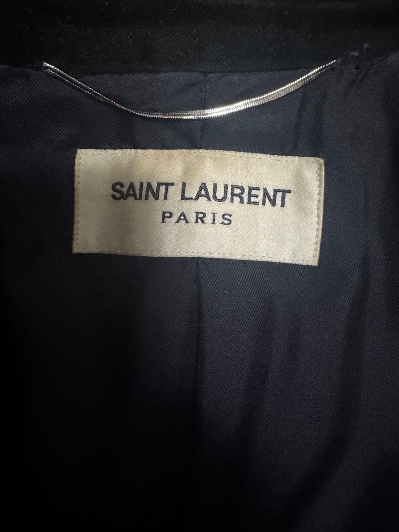 サンローラン13AW チェスターコート44 ブラック　エディスリマン