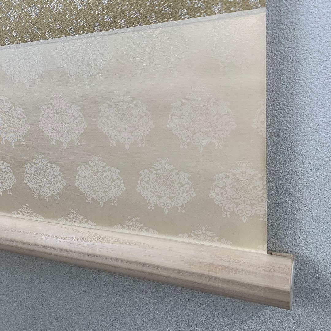 掛け軸2本 松生春湖作 桃の花図、宇田萩邨筆「清水寺」