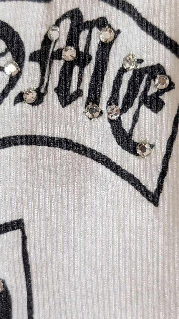 クロムハーツ　タンクトップ　ホワイト　ラインストーンChrome Hearts