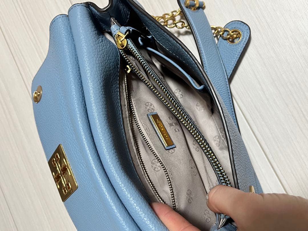TORY BURCH トリーバーチ ライトブルー ショルダーバッグ
