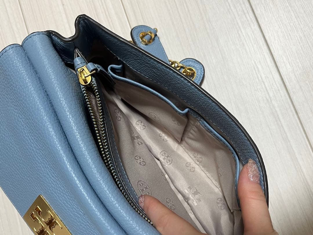 TORY BURCH トリーバーチ ライトブルー ショルダーバッグ