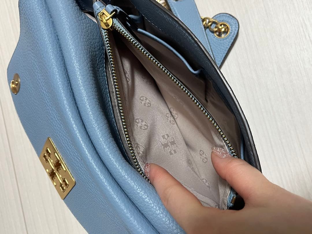 TORY BURCH トリーバーチ ライトブルー ショルダーバッグ