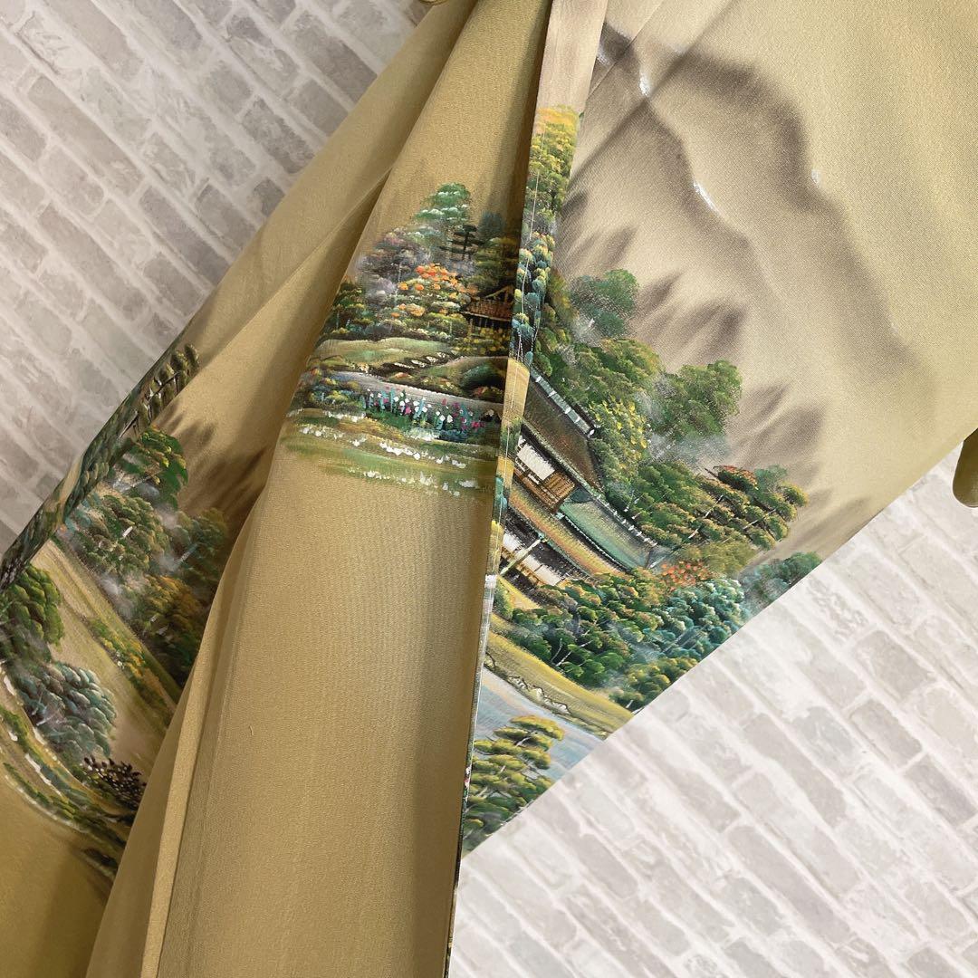 訪問着　フルセット　手書き　風情　情景　すこやかガード　落款　着物　I1