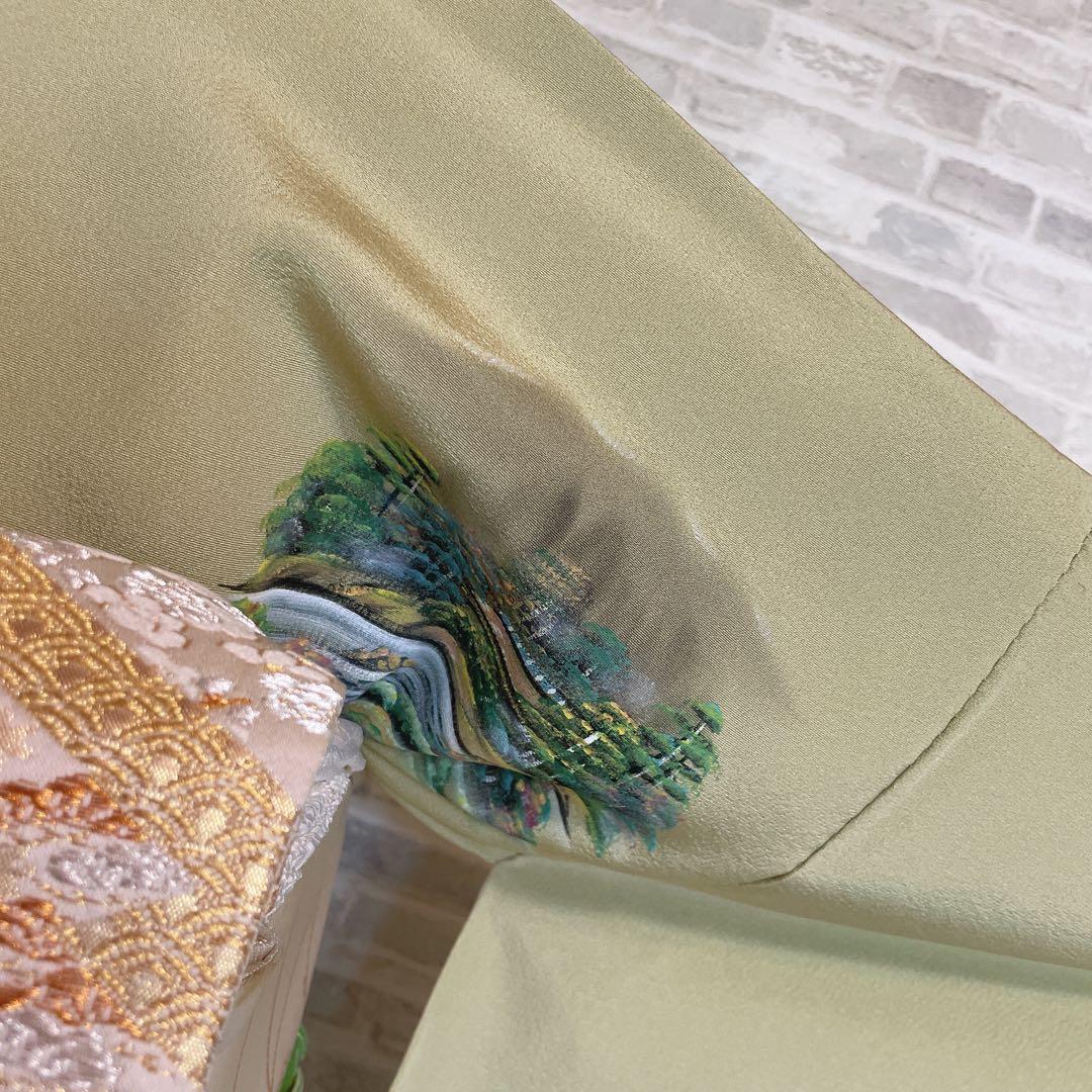 訪問着　フルセット　手書き　風情　情景　すこやかガード　落款　着物　I1